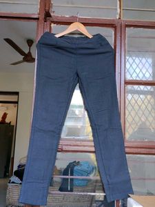 woollen Navy Blue slim pants