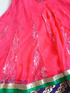 Pink Anarkali suit