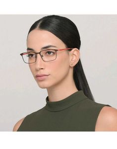 Black Full Rim RectangleVincent Chase SLEEK STEEL