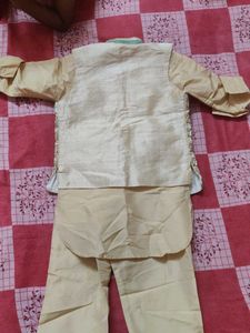 Kurta half jacket pajama set
