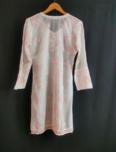 ❗️❗️Price Drop Georgette Off White Kurti❗️❗️