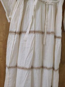 White Boho Embroidered Dress