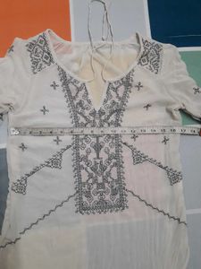 Embroidered Peasant Top