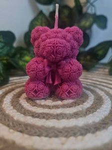 Rose Bear Candle | Pure soy wax