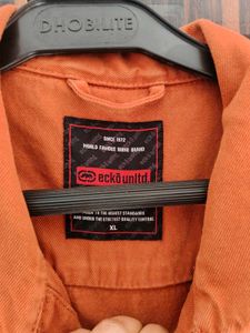 Orange Denim Winter Jacket