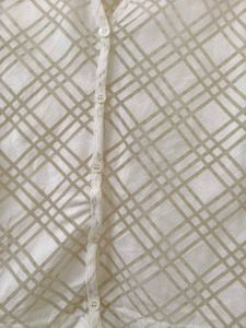 Elegant Sheer Plaid Blouse