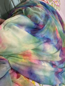 Tie Dye Ruched Mini Dress