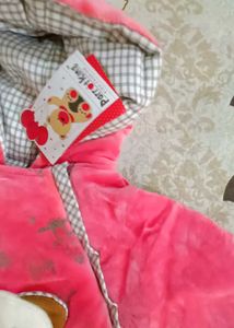 Baby Pink Teddy Bear Snowsuit