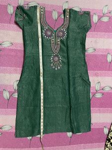 Bottle green Silk Suit