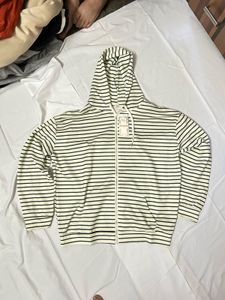 Striped Zip-Up Hoodie