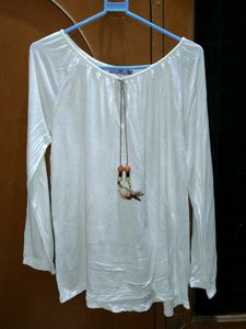 White Long Sleeve Top