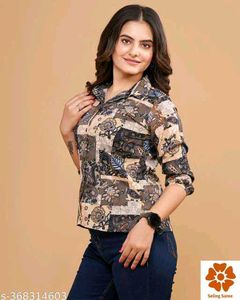 Stylish Patchwork Print Shirt