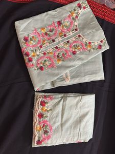 Embroidered suit material