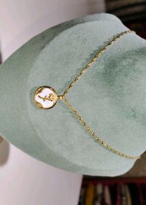 Stamped Flower Necklace