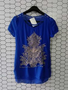 New With Tag Blue China Korean Top