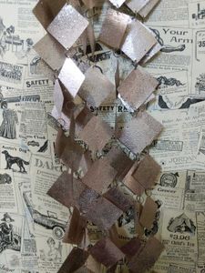 Set of 2 Copper Sitara Sequin Curtain Wall Hanging