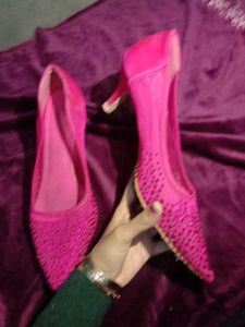 Pink Embellished Ballerinas