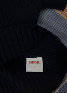 Urbanic Ribbed Black Polo Top