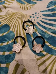 Sparkly Flower Hair Ties