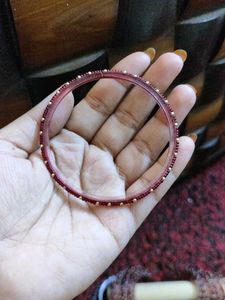 beaded maroon bangles