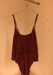 Boohoo Red Silky Vest