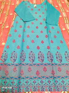 Elegant Blue &amp; Pink Kurta