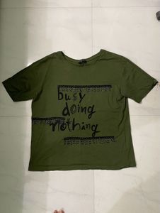 Olive Green Graphic Tee