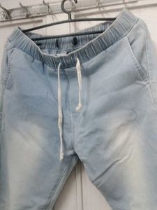 Light Wash Denim Joggers