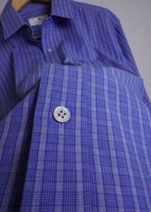 Givenchy Blue Plaid Button-Down Shirt