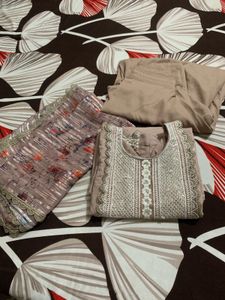Partywear Suit With Big Adjustable Ring Free