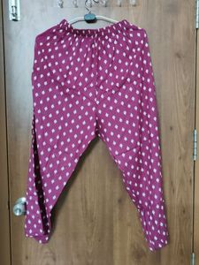 Magenta Floral Print Kurta with Tag