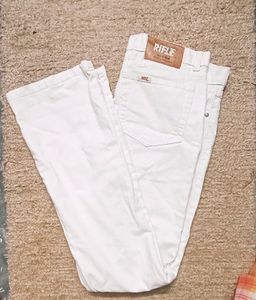White Denim Trousers, RIFLE BRAND