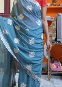 Stylish Work Saree For Party