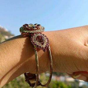 Elegant Gemstone Bangle Bracelet