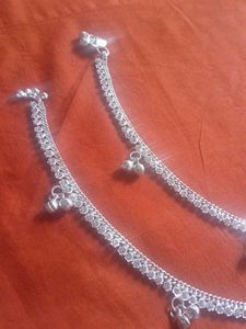 Silver Anklets with Bells