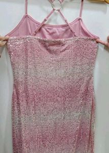 Sparkly Pink Mini Bodycon Dress