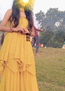 Elegant Yellow Kurta & Palazzo Set