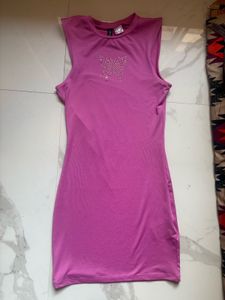 Pink Butterfly Bodycon Dress