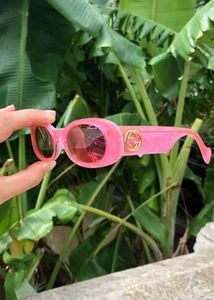 Y2k pink GUCCI Acetate Oval Sunglasses| FASHIONPHI