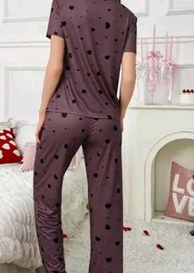 Heart Print Pajama Set