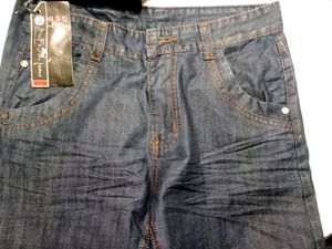 Men's Dark Blue Denim Jeans