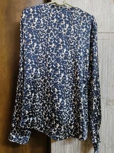 Blue And White Colour Top