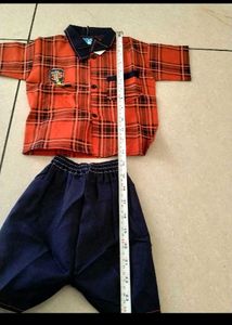 new kids Boys Plaid Shirt &amp; Shorts Set