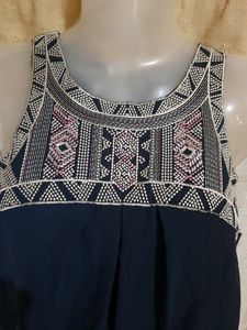 NAVY BLUE  SLEEVELESS DRESS