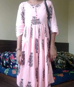 Floral Cotton Anarkali For Summer 💗