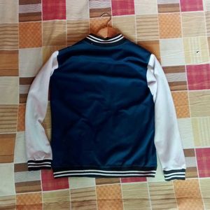 💙 Blue Varsity Jacket – S Size | Trendy &amp; Comfy