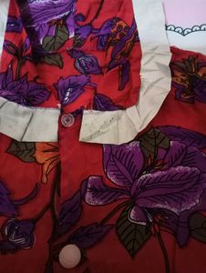 Vintage Floral Short Sleeve Top For Women