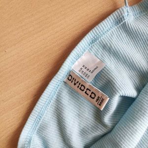 Spaghetti Blue Cropped Tank Top