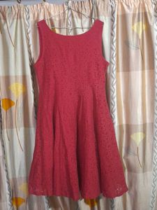 Red Lace Fit & Flare Dress