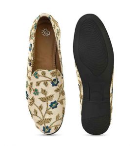 Embroidered Floral Loafers